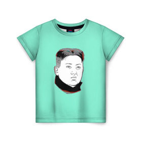 Детская футболка 3D с принтом Ким чен ын в Санкт-Петербурге, 100% гипоаллергенный полиэфир | прямой крой, круглый вырез горловины, длина до линии бедер, чуть спущенное плечо, ткань немного тянется | Тематика изображения на принте: 