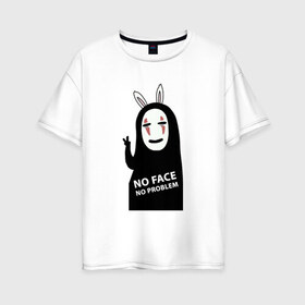 Женская футболка хлопок Oversize с принтом Унесенные призраками в Санкт-Петербурге, 100% хлопок | свободный крой, круглый ворот, спущенный рукав, длина до линии бедер
 | spirited away | миядзаки | хаяо