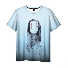 Мужская футболка 3D с принтом Унесенные призраками в Санкт-Петербурге, 100% полиэфир | прямой крой, круглый вырез горловины, длина до линии бедер | Тематика изображения на принте: spirited away | миядзаки | хаяо