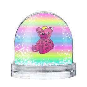 Снежный шар с принтом Мишка Lil Peep в Санкт-Петербурге, Пластик | Изображение внутри шара печатается на глянцевой фотобумаге с двух сторон | gbc | hip hop | lil peep | love | pink | rap | лил пип | лилпип | медведь | медвежонок | мишка | реп | розовый | рэп | тату | трэп | хип хоп | эмо