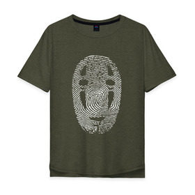 Мужская футболка хлопок Oversize с принтом Безликий в Санкт-Петербурге, 100% хлопок | свободный крой, круглый ворот, “спинка” длиннее передней части | spirited away | миядзаки | хаяо