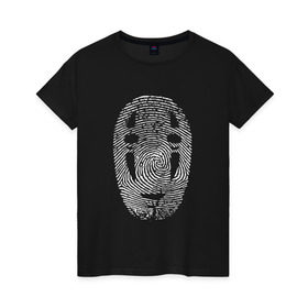 Женская футболка хлопок с принтом Безликий в Санкт-Петербурге, 100% хлопок | прямой крой, круглый вырез горловины, длина до линии бедер, слегка спущенное плечо | spirited away | миядзаки | хаяо