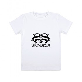 Детская футболка хлопок с принтом Stone Sour ss в Санкт-Петербурге, 100% хлопок | круглый вырез горловины, полуприлегающий силуэт, длина до линии бедер | stone sour