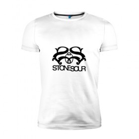 Мужская футболка премиум с принтом Stone Sour ss в Санкт-Петербурге, 92% хлопок, 8% лайкра | приталенный силуэт, круглый вырез ворота, длина до линии бедра, короткий рукав | stone sour