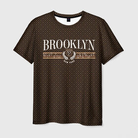 Мужская футболка 3D с принтом Brooklyn в Санкт-Петербурге, 100% полиэфир | прямой крой, круглый вырез горловины, длина до линии бедер | Тематика изображения на принте: brooklyn | америка | бруклин | город бруклин | сша | узор | узоры