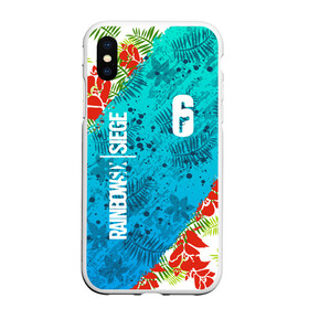 Чехол для iPhone XS Max матовый с принтом R6S SUNSPLASH PREMIUM PACK в Санкт-Петербурге, Силикон | Область печати: задняя сторона чехла, без боковых панелей | Тематика изображения на принте: caveira | dokkaebi | ela | mute | outbreak | r6s | rainbow | rainbow six siege | sunsplash premium pack | tom clancys | радуга 6 осада | том клэнси