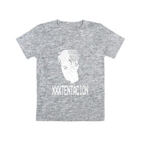 Детская футболка хлопок с принтом xxxtentacion в Санкт-Петербурге, 100% хлопок | круглый вырез горловины, полуприлегающий силуэт, длина до линии бедер | 