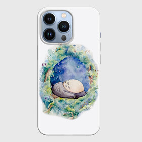 Чехол для iPhone 13 Pro с принтом Тоторо спит в Санкт-Петербурге,  |  | аниме | лесной дух | мой сосед тоторо | хаяо миядзаки