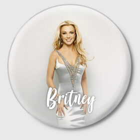 Значок с принтом Britney _ в Санкт-Петербурге,  металл | круглая форма, металлическая застежка в виде булавки | Тематика изображения на принте: baby one more time | britney spears | oops | бритни спирс