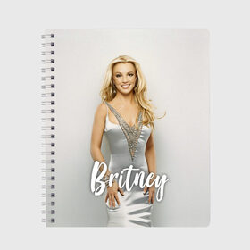 Тетрадь с принтом Britney _ в Санкт-Петербурге, 100% бумага | 48 листов, плотность листов — 60 г/м2, плотность картонной обложки — 250 г/м2. Листы скреплены сбоку удобной пружинной спиралью. Уголки страниц и обложки скругленные. Цвет линий — светло-серый
 | baby one more time | britney spears | oops | бритни спирс