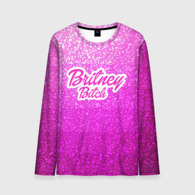 Мужской лонгслив 3D с принтом Britney Bitch _pink в Санкт-Петербурге, 100% полиэстер | длинные рукава, круглый вырез горловины, полуприлегающий силуэт | baby one more time | britney spears | oops | бритни спирс