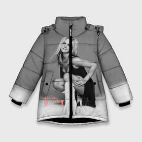 Зимняя куртка для девочек 3D с принтом Britney _ в Санкт-Петербурге, ткань верха — 100% полиэстер; подклад — 100% полиэстер, утеплитель — 100% полиэстер. | длина ниже бедра, удлиненная спинка, воротник стойка и отстегивающийся капюшон. Есть боковые карманы с листочкой на кнопках, утяжки по низу изделия и внутренний карман на молнии. 

Предусмотрены светоотражающий принт на спинке, радужный светоотражающий элемент на пуллере молнии и на резинке для утяжки. | Тематика изображения на принте: baby one more time | britney spears | oops | бритни спирс