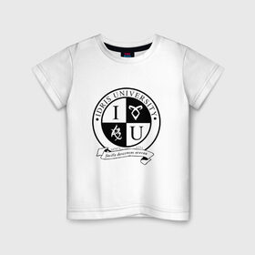 Детская футболка хлопок с принтом Idris University в Санкт-Петербурге, 100% хлопок | круглый вырез горловины, полуприлегающий силуэт, длина до линии бедер | freeform | shadowhunters | доминик шервуд | клэри фрэй | кэтрин макнамара | фэнтази