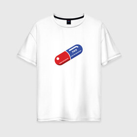 Женская футболка хлопок Oversize с принтом Good for health в Санкт-Петербурге, 100% хлопок | свободный крой, круглый ворот, спущенный рукав, длина до линии бедер
 | akira | anime | good for health