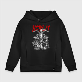 Детское худи Oversize хлопок с принтом Slayer в Санкт-Петербурге, френч-терри — 70% хлопок, 30% полиэстер. Мягкий теплый начес внутри —100% хлопок | боковые карманы, эластичные манжеты и нижняя кромка, капюшон на магнитной кнопке | slayer | гэри холт | керри кинг | пол бостаф | рок группа | слаер | слайер | слеар | слеер | слейр | слеяр | том арайа | хеви