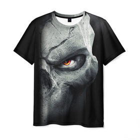 Мужская футболка 3D с принтом Darksiders II: Death Lives в Санкт-Петербурге, 100% полиэфир | прямой крой, круглый вырез горловины, длина до линии бедер | ад | апокалипсис | война | тьма