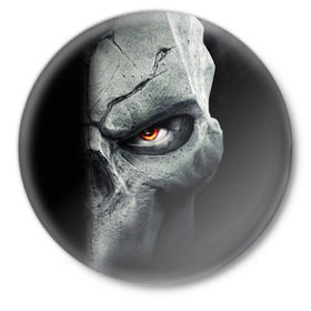 Значок с принтом Darksiders II: Death Lives в Санкт-Петербурге,  металл | круглая форма, металлическая застежка в виде булавки | Тематика изображения на принте: ад | апокалипсис | война | тьма