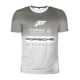 Мужская футболка 3D спортивная с принтом Forza Motorsport 6 в Санкт-Петербурге, 100% полиэстер с улучшенными характеристиками | приталенный силуэт, круглая горловина, широкие плечи, сужается к линии бедра | gear | top | авангард | вип | гонки | машина | офф | порше | сиквел | сила | скорость | спин