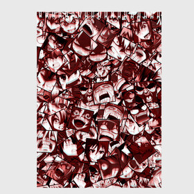 Скетчбук с принтом Ярость аниме в Санкт-Петербурге, 100% бумага
 | 48 листов, плотность листов — 100 г/м2, плотность картонной обложки — 250 г/м2. Листы скреплены сверху удобной пружинной спиралью | Тематика изображения на принте: ahegao | anime | manga | злость | комиксы | красный | крик | лица | лицо | манга | паттрен | фрагменты
