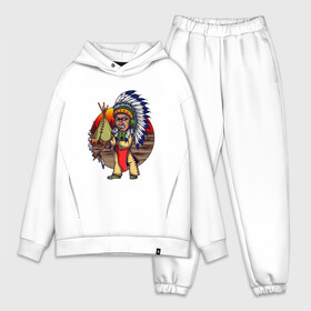 Мужской костюм хлопок OVERSIZE с принтом Индеец в Санкт-Петербурге,  |  | ацтек | ацтеки | индеец | индейцы | инди | коренные американцы | перья