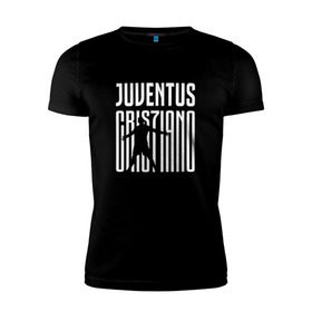 Мужская футболка премиум с принтом Juventus - Cristiano Ronaldo 7 в Санкт-Петербурге, 92% хлопок, 8% лайкра | приталенный силуэт, круглый вырез ворота, длина до линии бедра, короткий рукав | 0x000000123 | cristiano ronaldo | juventus | криштиано роналдо | ювентус