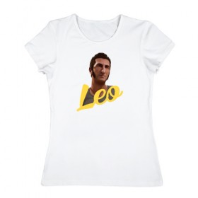 Женская футболка хлопок с принтом Leo A Way Out в Санкт-Петербурге, 100% хлопок | прямой крой, круглый вырез горловины, длина до линии бедер, слегка спущенное плечо | a way out | a way out leo | a way out vincent | way out | вэй аут