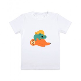 Детская футболка хлопок с принтом Лень в Санкт-Петербурге, 100% хлопок | круглый вырез горловины, полуприлегающий силуэт, длина до линии бедер | животные | коала | кот | ленивец | отдых | сон