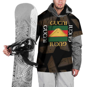 Накидка на куртку 3D с принтом Gusli Гусли в Санкт-Петербурге, 100% полиэстер |  | gucci | gusli | gussi | гуси | гусли | гучи