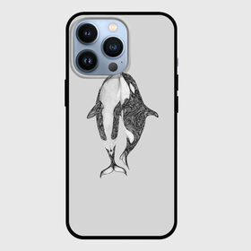 Чехол для iPhone 13 Pro с принтом Киты в Санкт-Петербурге,  |  | Тематика изображения на принте: арт | касатка | касатки | кит | море | океан | рисунок | узор