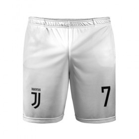 Мужские шорты 3D спортивные с принтом Ronaldo Juventus в Санкт-Петербурге,  |  | 
