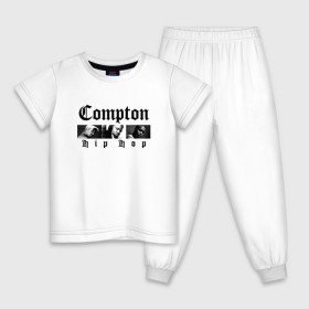 Детская пижама хлопок с принтом Compton hip-hop в Санкт-Петербурге, 100% хлопок |  брюки и футболка прямого кроя, без карманов, на брюках мягкая резинка на поясе и по низу штанин
 | 2pac | 2pak | 2пак | biggie smalls | makaveli | shakur | the notorious b.i.g. | thug life | tupac | амару | биги смолс | ганста | гето | гетто | жизнь головореза | крутой | макавели | надпись | ниггер | ноториус биг | реп | репер | рэп | рэпер