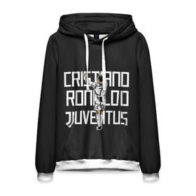 Мужская толстовка 3D с принтом Cristiano Ronaldo. Juventus в Санкт-Петербурге, 100% полиэстер | двухслойный капюшон со шнурком для регулировки, мягкие манжеты на рукавах и по низу толстовки, спереди карман-кенгуру с мягким внутренним слоем. | Тематика изображения на принте: 7 | champion | cr7 | cristiano | footballer | forward | juventus | portugal | ronaldo | крис | криштиану | португалия | реал | рон | роналду | ронни | форвард | футболист | чемпион | ювентус