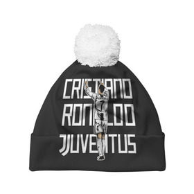 Шапка 3D c помпоном с принтом Cristiano Ronaldo. Juventus в Санкт-Петербурге, 100% полиэстер | универсальный размер, печать по всей поверхности изделия | 7 | champion | cr7 | cristiano | footballer | forward | juventus | portugal | ronaldo | крис | криштиану | португалия | реал | рон | роналду | ронни | форвард | футболист | чемпион | ювентус