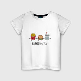 Детская футболка хлопок с принтом Best friend в Санкт-Петербурге, 100% хлопок | круглый вырез горловины, полуприлегающий силуэт, длина до линии бедер | 