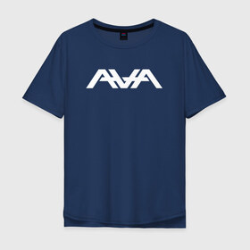 Мужская футболка хлопок Oversize с принтом AVA в Санкт-Петербурге, 100% хлопок | свободный крой, круглый ворот, “спинка” длиннее передней части | angels and airwaves | ava | tom delonge | том делонг