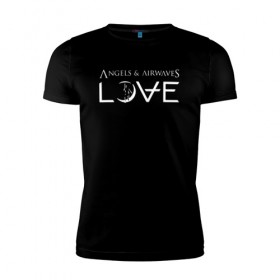 Мужская футболка премиум с принтом Love AVA в Санкт-Петербурге, 92% хлопок, 8% лайкра | приталенный силуэт, круглый вырез ворота, длина до линии бедра, короткий рукав | angels and airwaves | ava | love | tom delonge | том делонг
