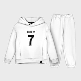 Детский костюм хлопок Oversize с принтом RONALDO JUVE SPORT в Санкт-Петербурге,  |  | club | cr7 | fc | football | ronaldo | sport | криштиану роналду | роналдо | спорт | фк | форма | футбольный клуб | ювентус