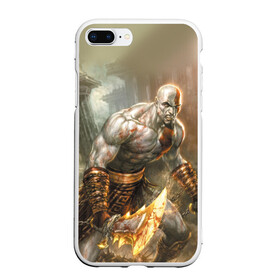 Чехол для iPhone 7Plus/8 Plus матовый с принтом God of War в Санкт-Петербурге, Силикон | Область печати: задняя сторона чехла, без боковых панелей | atreus | god of war | god of war 4 | gow | kratos | ps4 | атрей | бог войны | гов | зы4 | кратос | левиафан | мальчик | мимир | мировой змей | пиратs | руны | эксклюзив