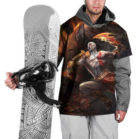 Накидка на куртку 3D с принтом God of War в Санкт-Петербурге, 100% полиэстер |  | Тематика изображения на принте: 