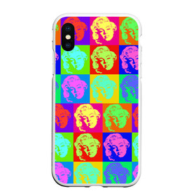 Чехол для iPhone XS Max матовый с принтом pop-art Marilyn Monroe в Санкт-Петербурге, Силикон | Область печати: задняя сторона чехла, без боковых панелей | Тематика изображения на принте: marilyn monroe | pop art | мэрилин монро | поп арт