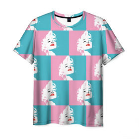Мужская футболка 3D с принтом Marilyn Monroe в Санкт-Петербурге, 100% полиэфир | прямой крой, круглый вырез горловины, длина до линии бедер | marilyn monroe | pop art | мэрилин монро | поп арт