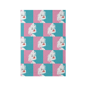 Обложка для паспорта матовая кожа с принтом Marilyn Monroe в Санкт-Петербурге, натуральная матовая кожа | размер 19,3 х 13,7 см; прозрачные пластиковые крепления | Тематика изображения на принте: marilyn monroe | pop art | мэрилин монро | поп арт