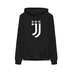 Женская толстовка хлопок с принтом RONALDO JUVE SPORT в Санкт-Петербурге, френч-терри, мягкий теплый начес внутри (100% хлопок) | карман-кенгуру, эластичные манжеты и нижняя кромка, капюшон с подкладом и шнурком | cr7 | fc | клуб | криштиану роналду | роналдо | фк | ювентус