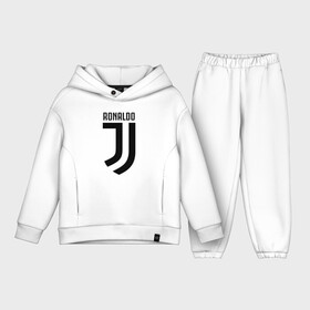 Детский костюм хлопок Oversize с принтом RONALDO JUVE SPORT в Санкт-Петербурге,  |  | cr7 | fc | клуб | криштиану роналду | роналдо | фк | ювентус