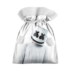 Подарочный 3D мешок с принтом White в Санкт-Петербурге, 100% полиэстер | Размер: 29*39 см | Тематика изображения на принте: electronic music | marshmello | маршмеллоу | электронная музыка