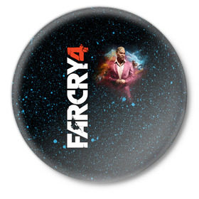 Значок с принтом Пэйган Мин: Far Cry 4 в Санкт-Петербурге,  металл | круглая форма, металлическая застежка в виде булавки | action | far cry 4 | армия | гималаи | гирокоптер | мин | мир | открытый | франшиза | ховеркрафт | шутер