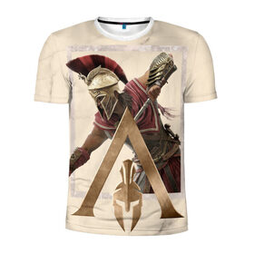Мужская футболка 3D спортивная с принтом Odyssey в Санкт-Петербурге, 100% полиэстер с улучшенными характеристиками | приталенный силуэт, круглая горловина, широкие плечи, сужается к линии бедра | игры | спартанец