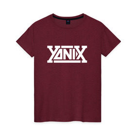 Женская футболка хлопок с принтом Yanix в Санкт-Петербурге, 100% хлопок | прямой крой, круглый вырез горловины, длина до линии бедер, слегка спущенное плечо | yanix | яникс