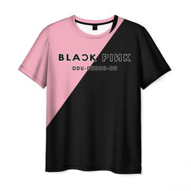Мужская футболка 3D с принтом DDU-DU DDU-DU BlackPink в Санкт-Петербурге, 100% полиэфир | прямой крой, круглый вырез горловины, длина до линии бедер | blackpink | ddu du ddu du | k pop | блекпинк | дду ду дду ду | дженни | джису | лисы | розэ