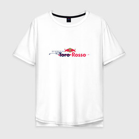 Мужская футболка хлопок Oversize с принтом str в Санкт-Петербурге, 100% хлопок | свободный крой, круглый ворот, “спинка” длиннее передней части | f 1 | formula 1 | str | toro rosso | ф 1 | формула 1